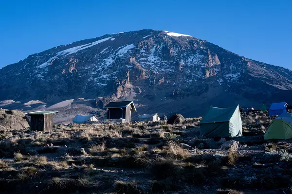 View of camp during 7 days Lemosho route Kilimanjaro climbing package
