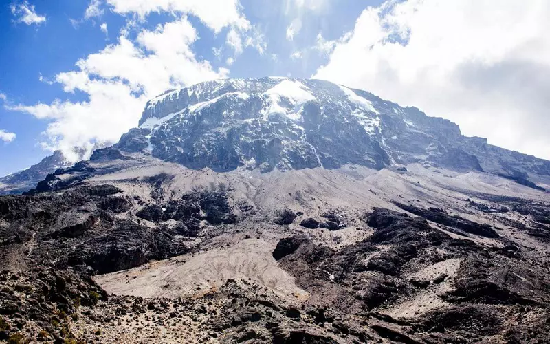 The summit view during 8 days Lemosho route Kilimanjaro climbing tour