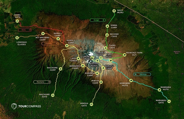 Kilimanjaro Routes Comparison, Success Rates, And Map